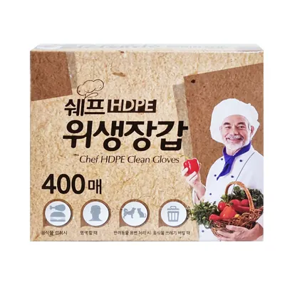 쉐프 위생장갑, 400매, 1개