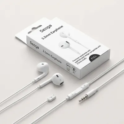 서가 안드로이드 호환 3.5mm 단자 이어폰, 3.5mm, 화이트, 1개