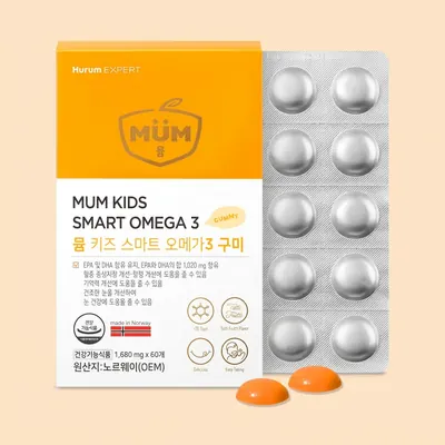 뮴 키즈 스마트 오메가3 구미, 60개입, 1개
