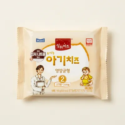 상하치즈 2단계 유기농 아기치즈, 10매입, 6개