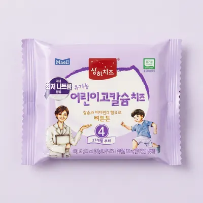 매일유업 상하치즈 유기농 첫치즈 어린이고칼슘치즈, 18g, 60매