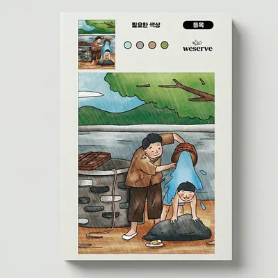 위서브 어른 색칠공부 추억과 그리움 20종 세트, 8절, 20매입