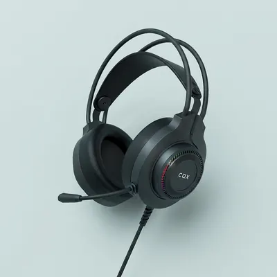 콕스 CH7 초경량 가상7.1 LED 게이밍 헤드셋, 블랙, 1개