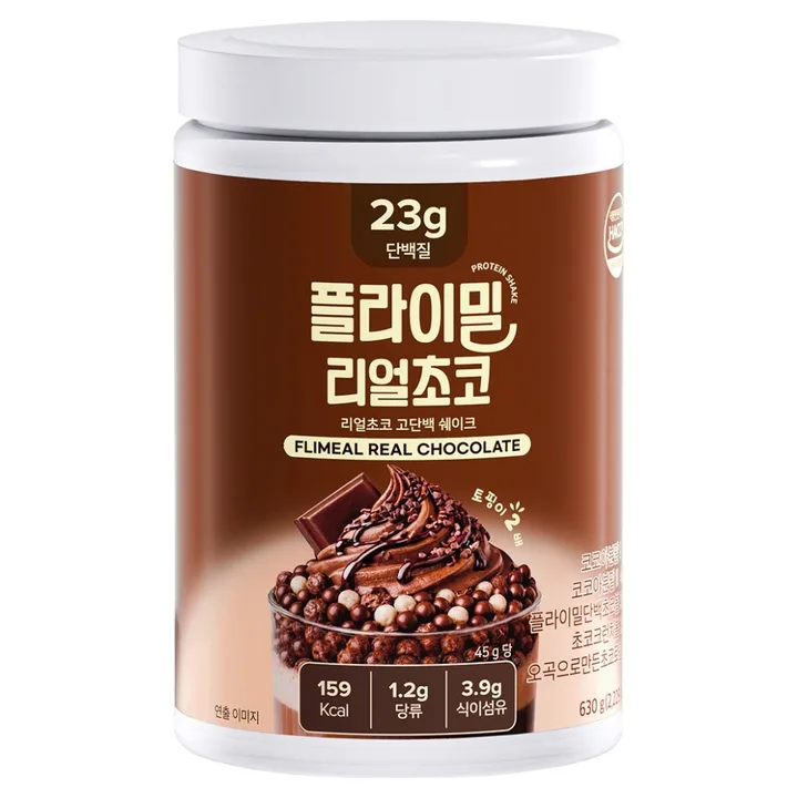 플라이밀 리얼초코 고단백 쉐이크, 630g, 1개