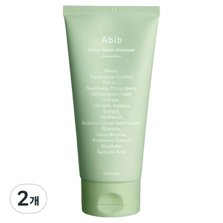 아비브 아크네 폼 클렌저 어성초, 150ml, 2개