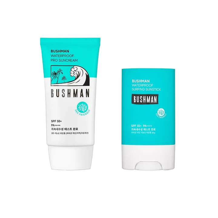 부쉬맨 워터프루프 선크림50ml + 서핑 선스틱20g SPF50+PA++++ 세트, 1개, 50g
