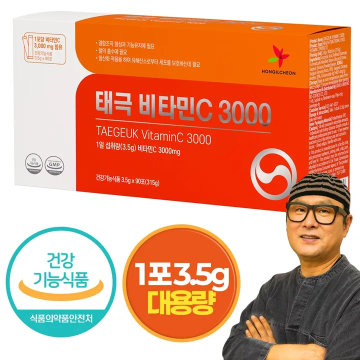 태극 비타민C 3000 고함량 비타민C 3000mg 김오곤 성분배합개발 태극삼함유 대용량, 1개, 315g