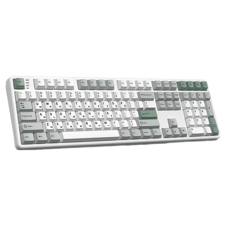 한성컴퓨터 3모드 가스켓 저소음 유무선 기계식 키보드 38g, 메탈화이트, GK798 PRO, 딥블루 뽀송