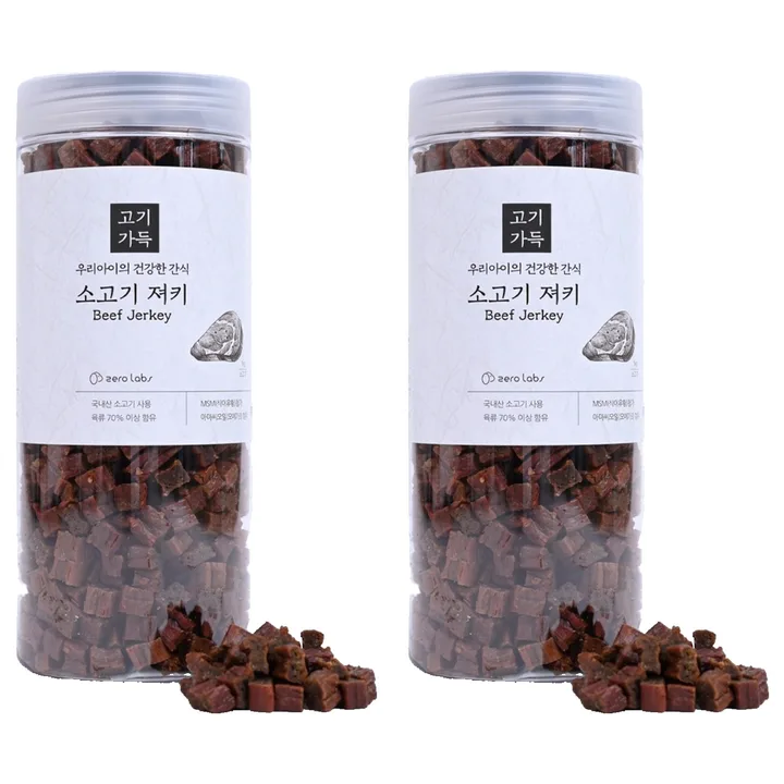 제로랩스 강아지 고기가득 노즈워크 져키, 소고기, 1kg, 2개