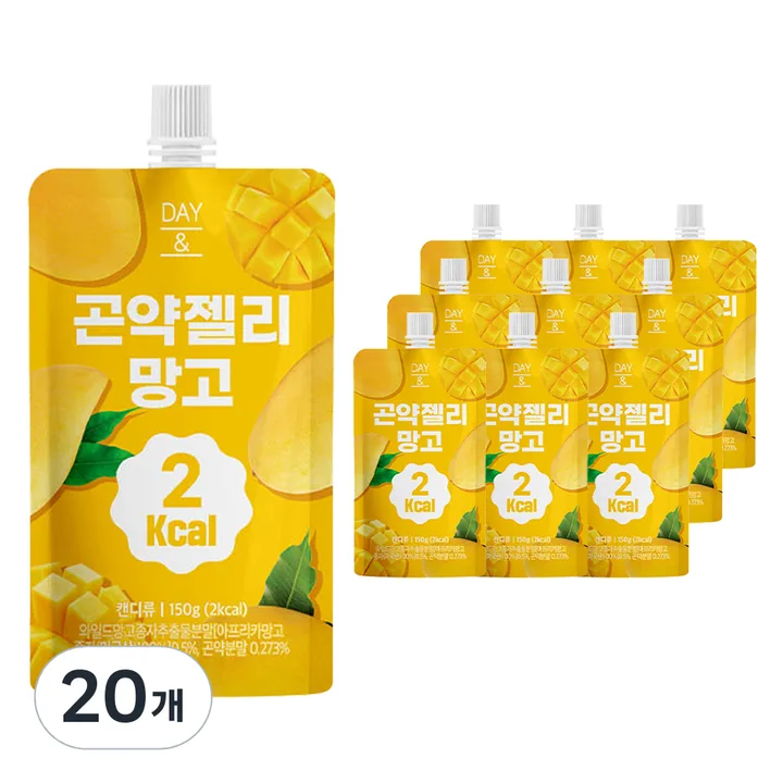 데이앤 2칼로리 곤약젤리 망고, 150g, 20개