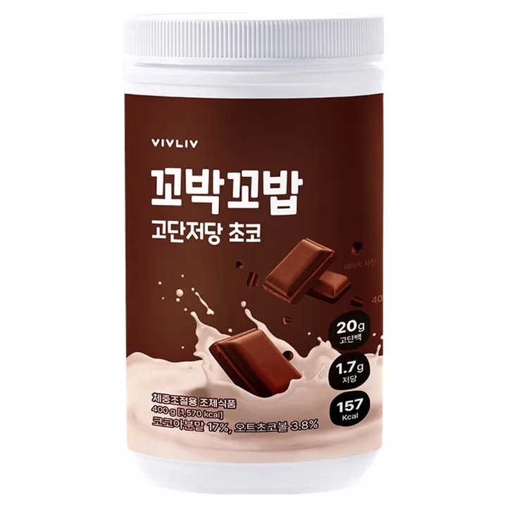 꼬박꼬밥 고단저당 단백질 쉐이크 초코 대용량