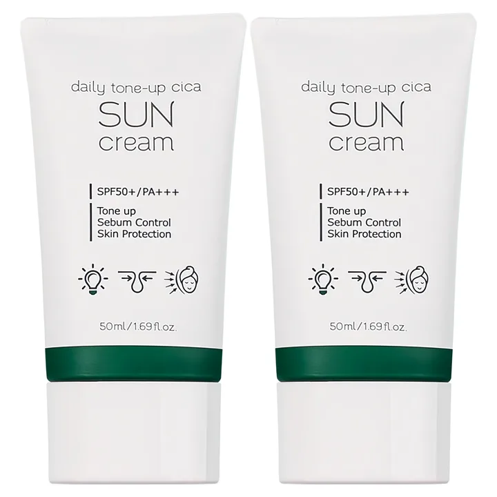 프레티 데일리 톤업 시카 선크림 SPF50+ PA+++, 50ml, 2개