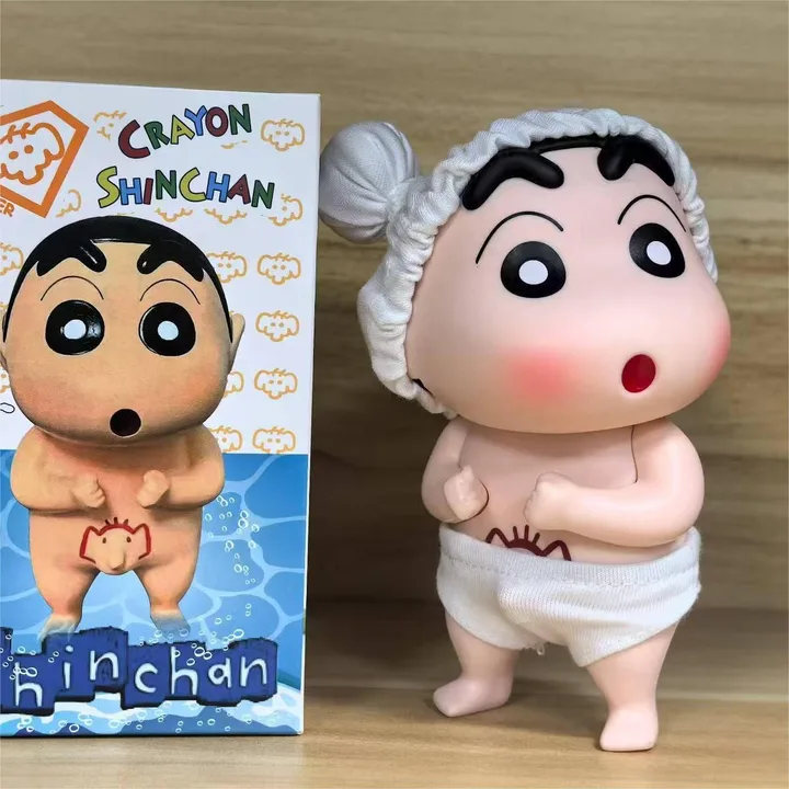 FATTYS 귀여운 짱구 짱아 목욕 장면 미니 피규어 인기 애니피규어 10cm