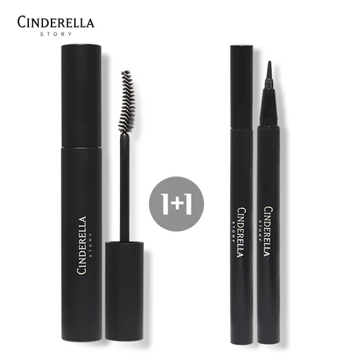 신데렐라스토리 에어볼륨 마스카라 9.5ml + 터치업 아이라이너 0.5g, 카본블랙(아이라이너), 1개