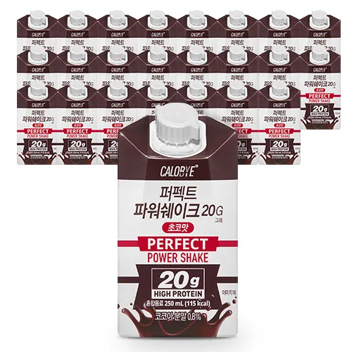 칼로바이 퍼펙트 파워쉐이크 초코맛 20g, 250ml, 24개