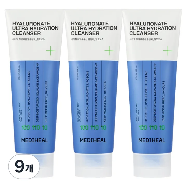 메디힐 히알루론산 밀도보습 클렌징폼, 120ml, 9개