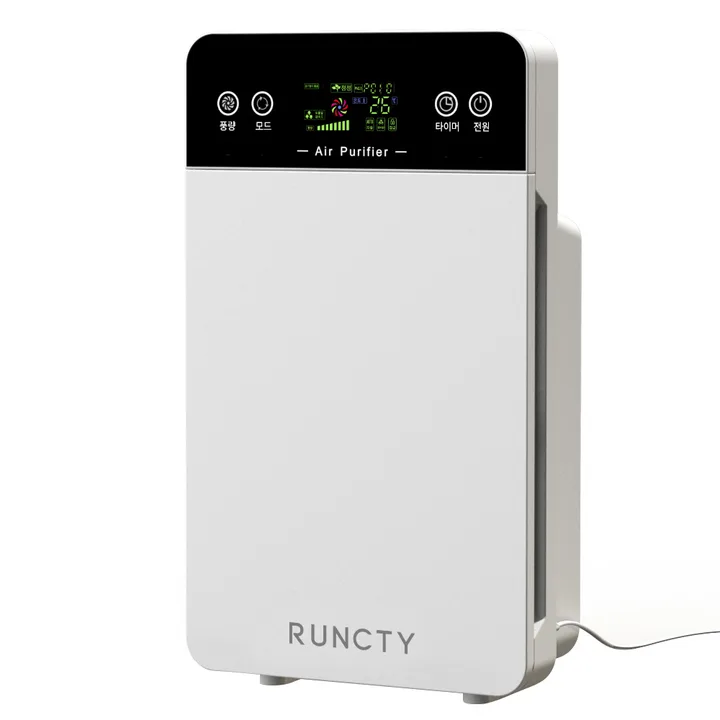 RUNCTY 공기청정기 가정용 초미세먼지 실내흡연 냄새제거 저소음 공기청정기 음이온