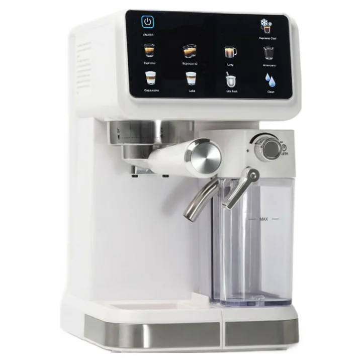 [홈카페 커피머신] 자동세척 손쉬운 청소+스팀 우유폼 / 20bar 고압 1350W 대용량 1.8L / 원터치 메뉴 선택+직관적 버튼 / 가정용 에스프레소 머신+메뉴 다양성, 화이트, CM5600